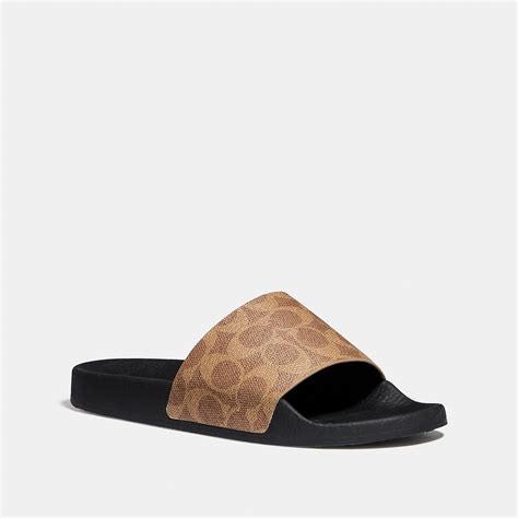 cheap coach slides|coach slides strapped.